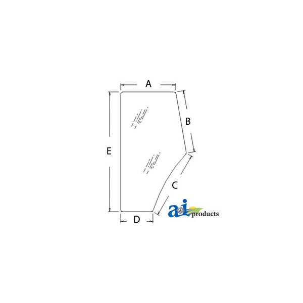 Glass, Door (LH) 62.75" x35.25" x4.75"